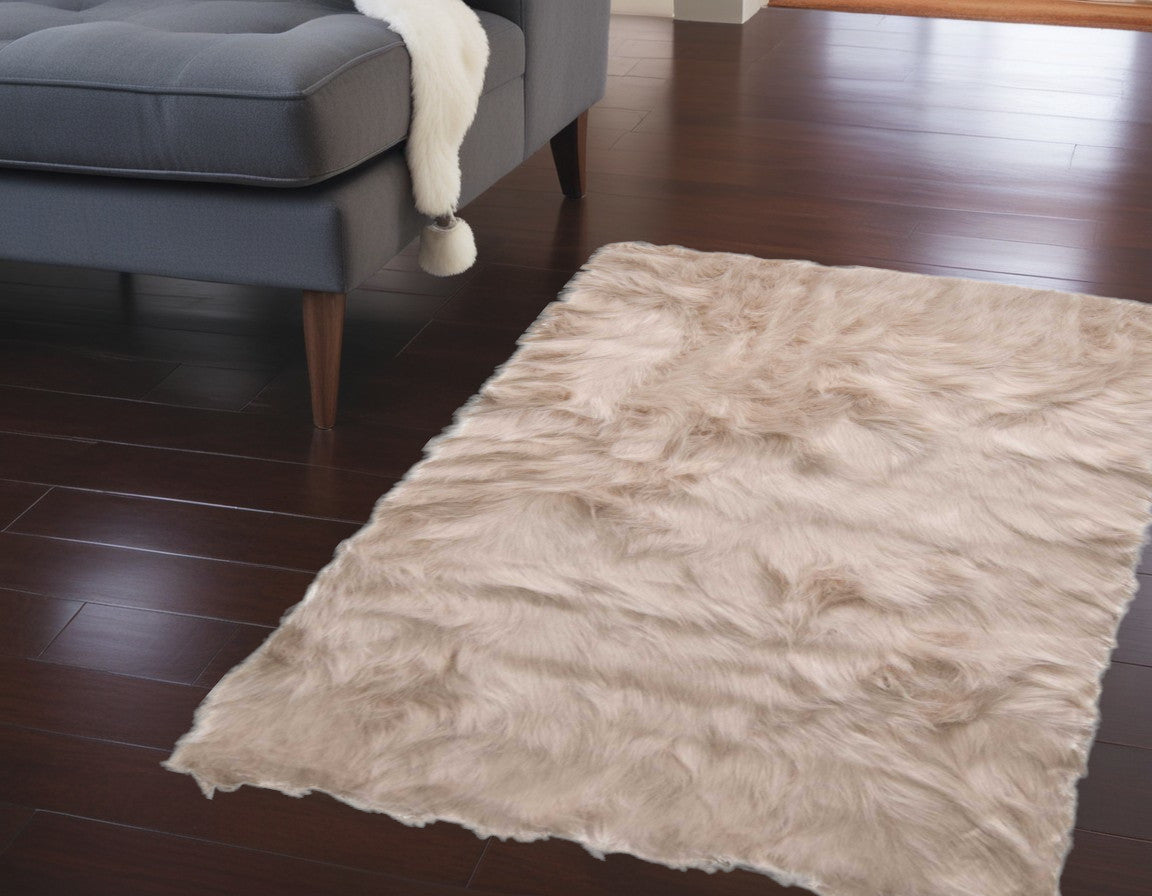 2' X 3' Dusty Rose Animal Print Area Rug