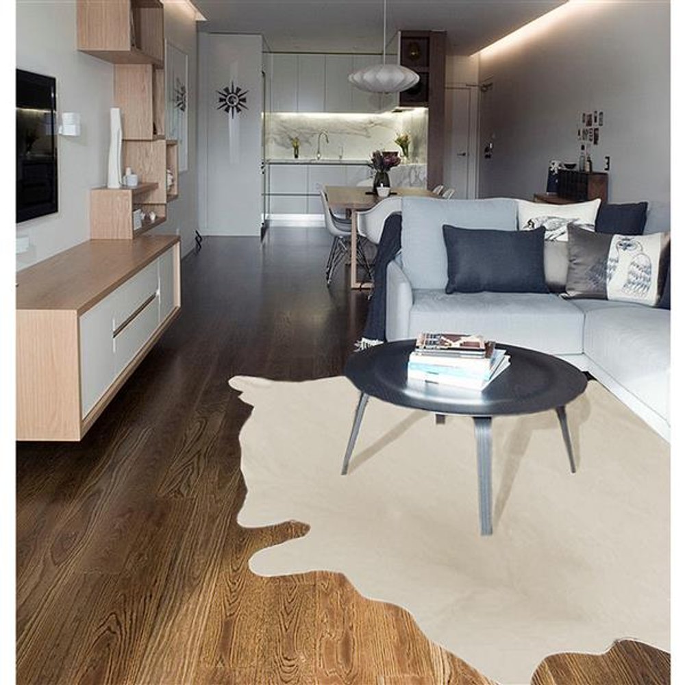 5' X 7' Gray Cowhide Area Rug