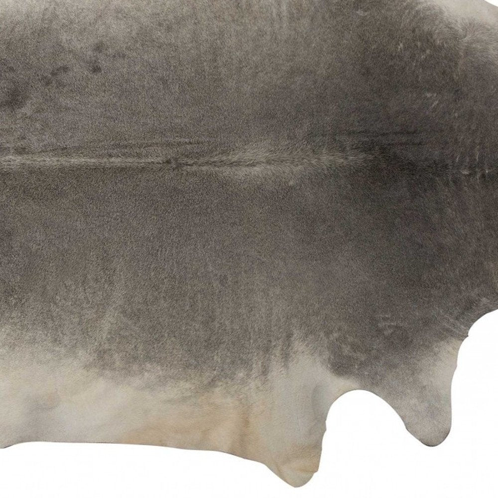5' X 7' Gray Cowhide Area Rug