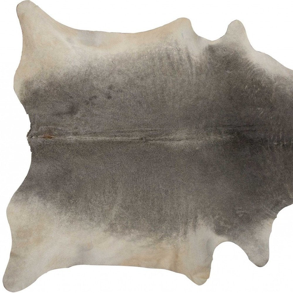 5' X 7' Gray Cowhide Area Rug