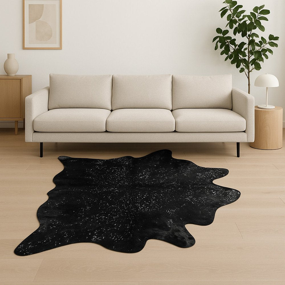 5' X 7' Gray Cowhide Area Rug