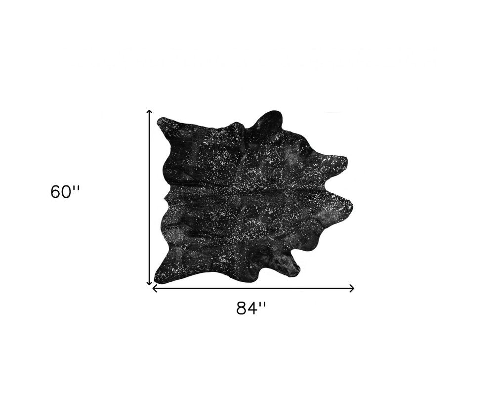 5' X 7' Gray Cowhide Area Rug
