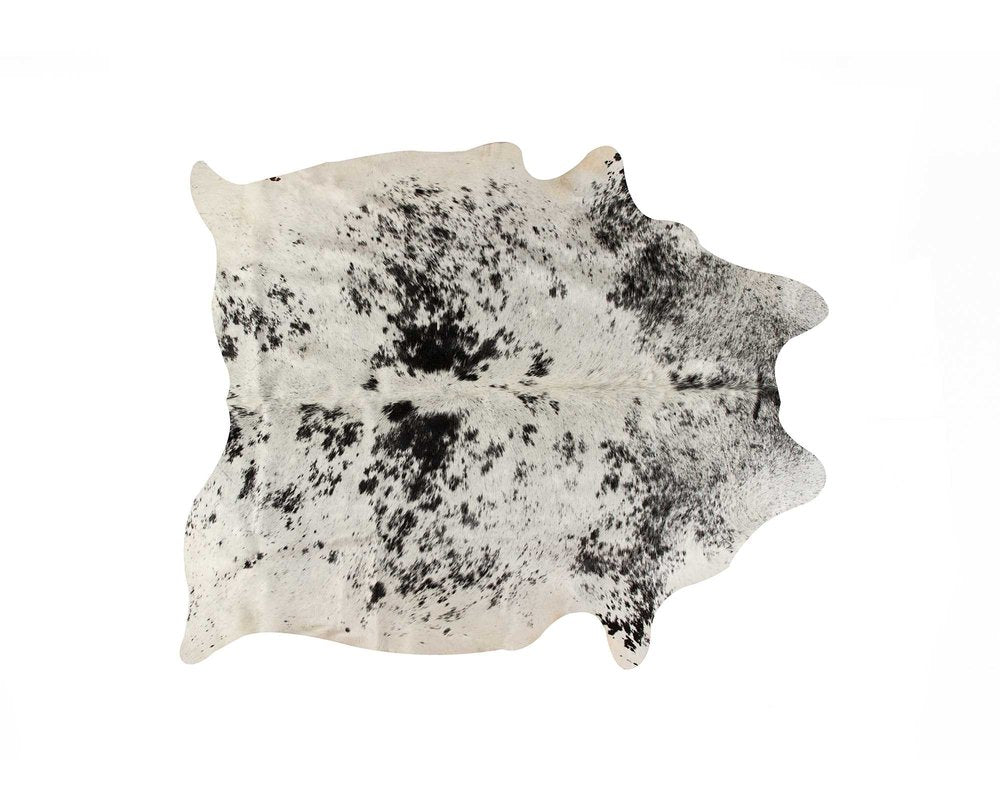 6' X 7' Black And White Cowhide Area Rug