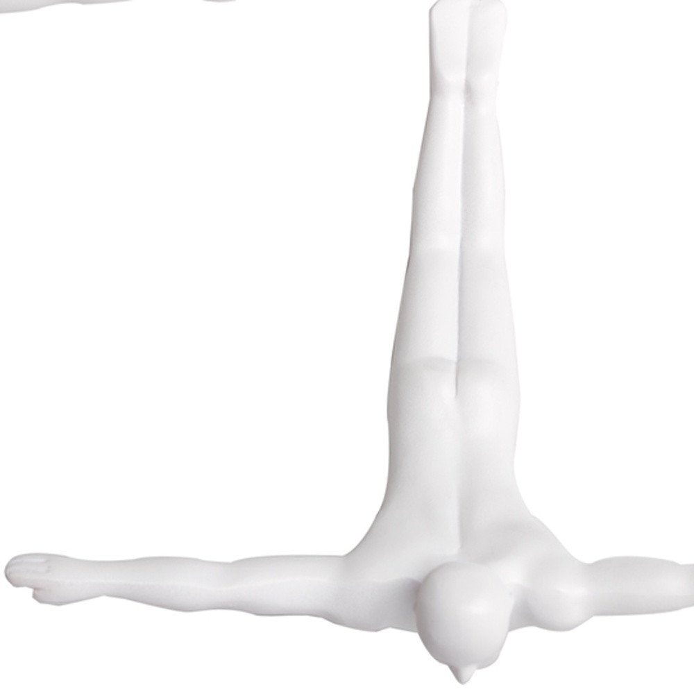 Set of Three Black Resin Diving Man Hanging Dimensional Sculpture