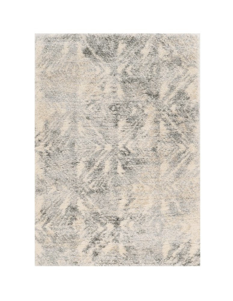 4' X 6' Gray And Ivory Diamond Area Rug