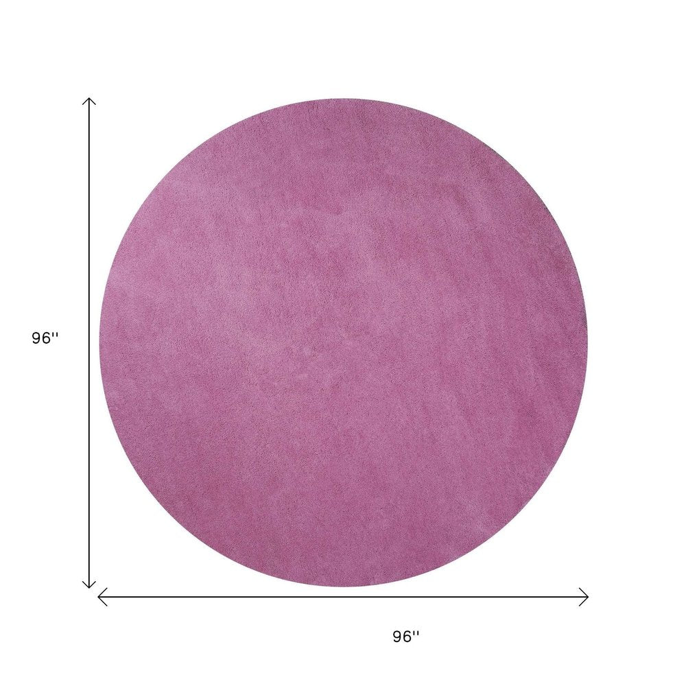 5' X 7' Hot Pink Shag Hand Woven Area Rug