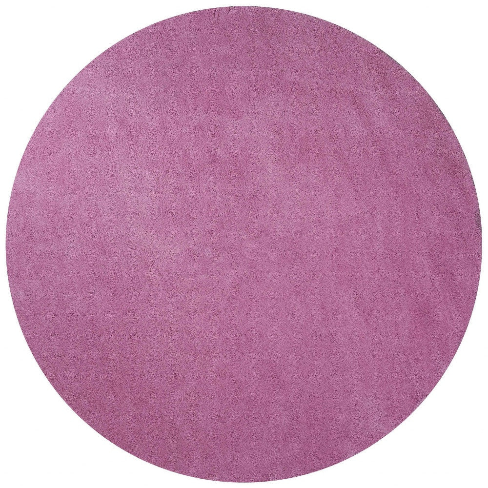 5' X 7' Hot Pink Shag Hand Woven Area Rug