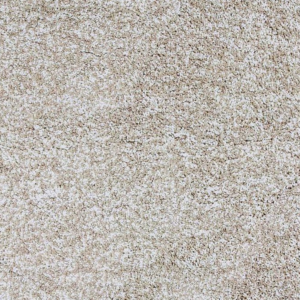 5' X 7' Ivory Shag Hand Woven Area Rug