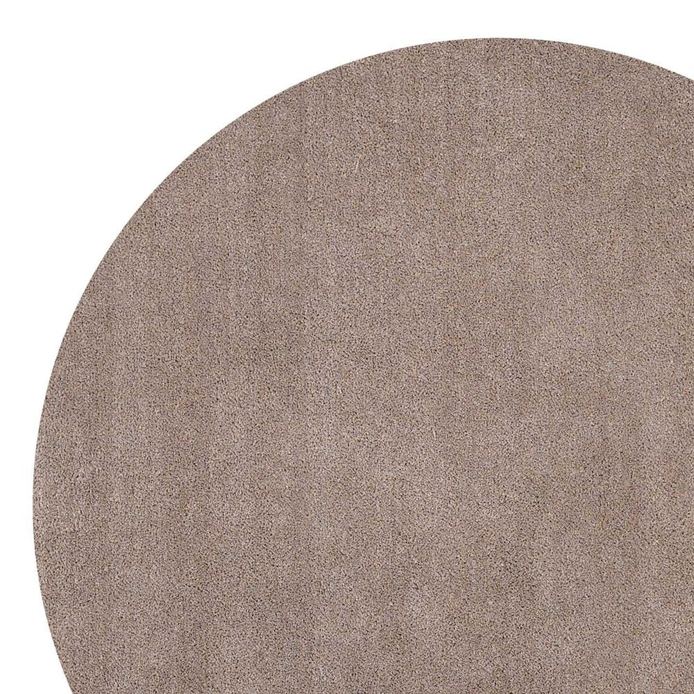 8' Beige Hand Woven Round Rug