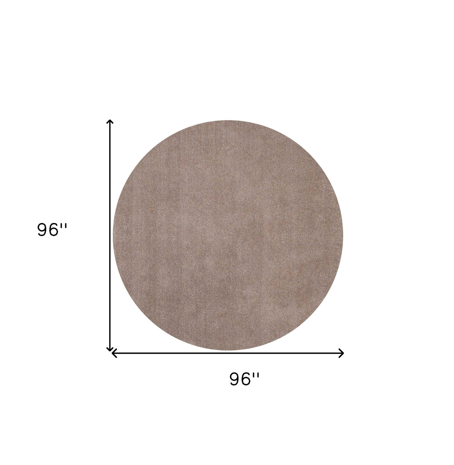 8' Beige Hand Woven Round Rug