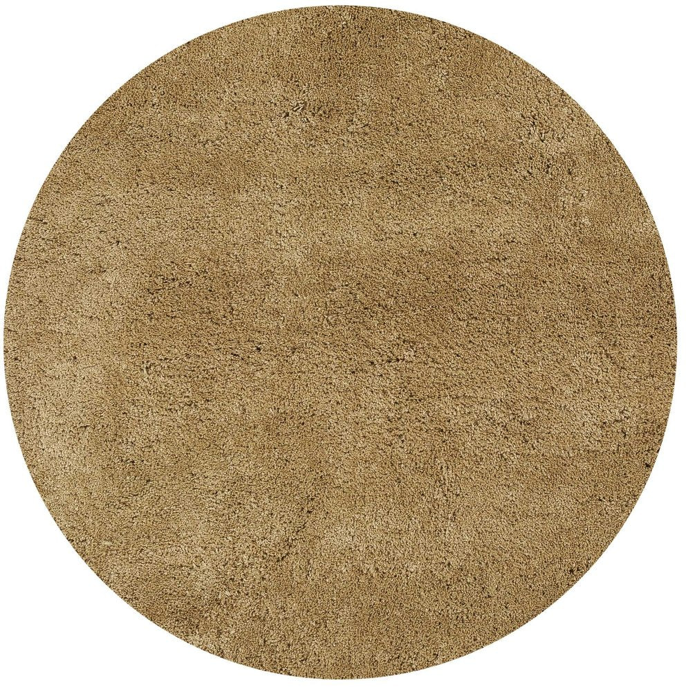 8' Gold Hand Woven Round Rug