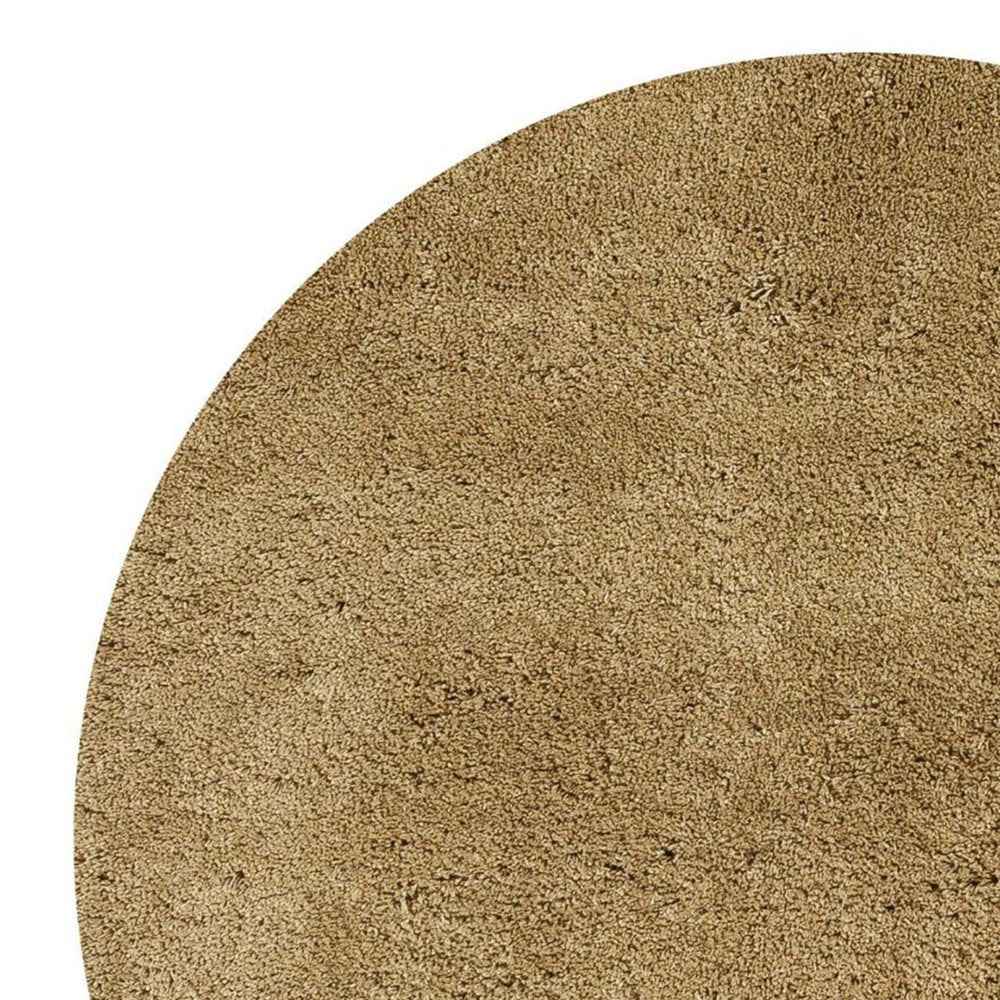 8' Gold Hand Woven Round Rug