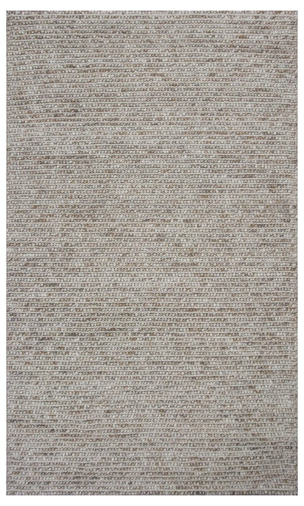 7' X 9' Natural Wool Hand Woven Area Rug