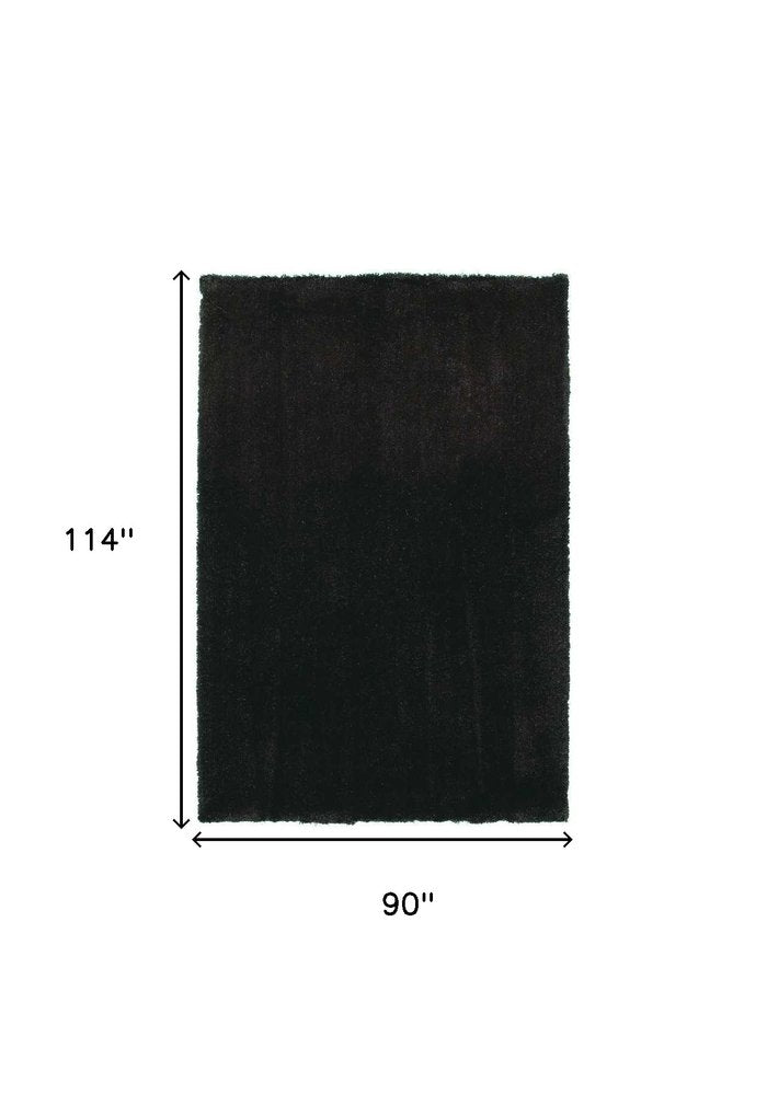 8' X 10' Espresso Shag Hand Woven Area Rug