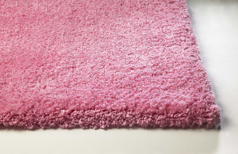 5' X 7' Hot Pink Shag Hand Woven Area Rug