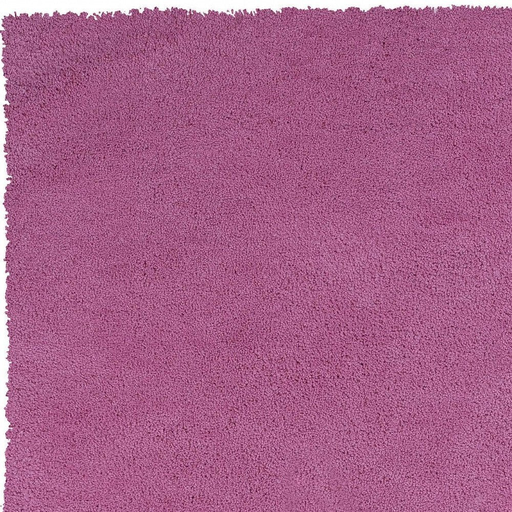 5' X 7' Hot Pink Shag Hand Woven Area Rug