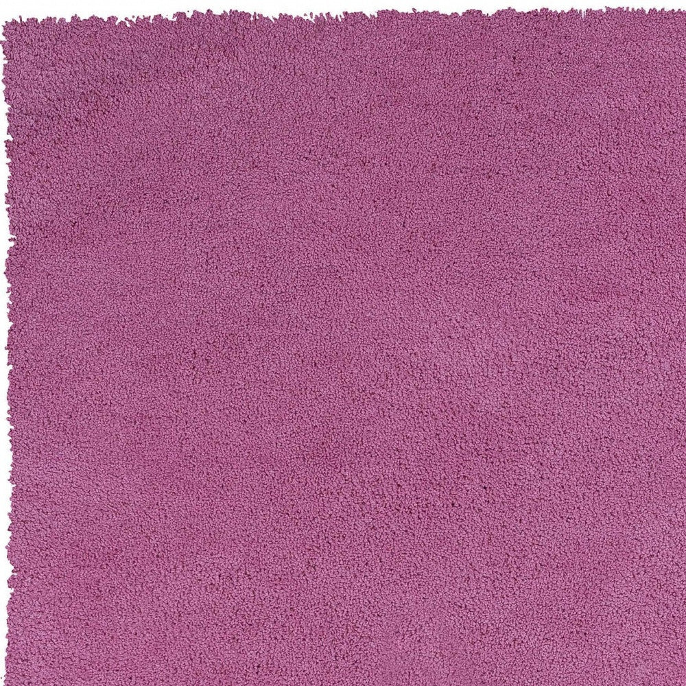 5' X 7' Hot Pink Shag Hand Woven Area Rug
