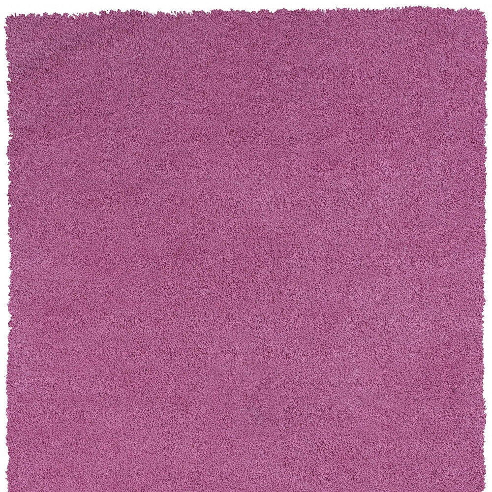 5' X 7' Hot Pink Shag Hand Woven Area Rug