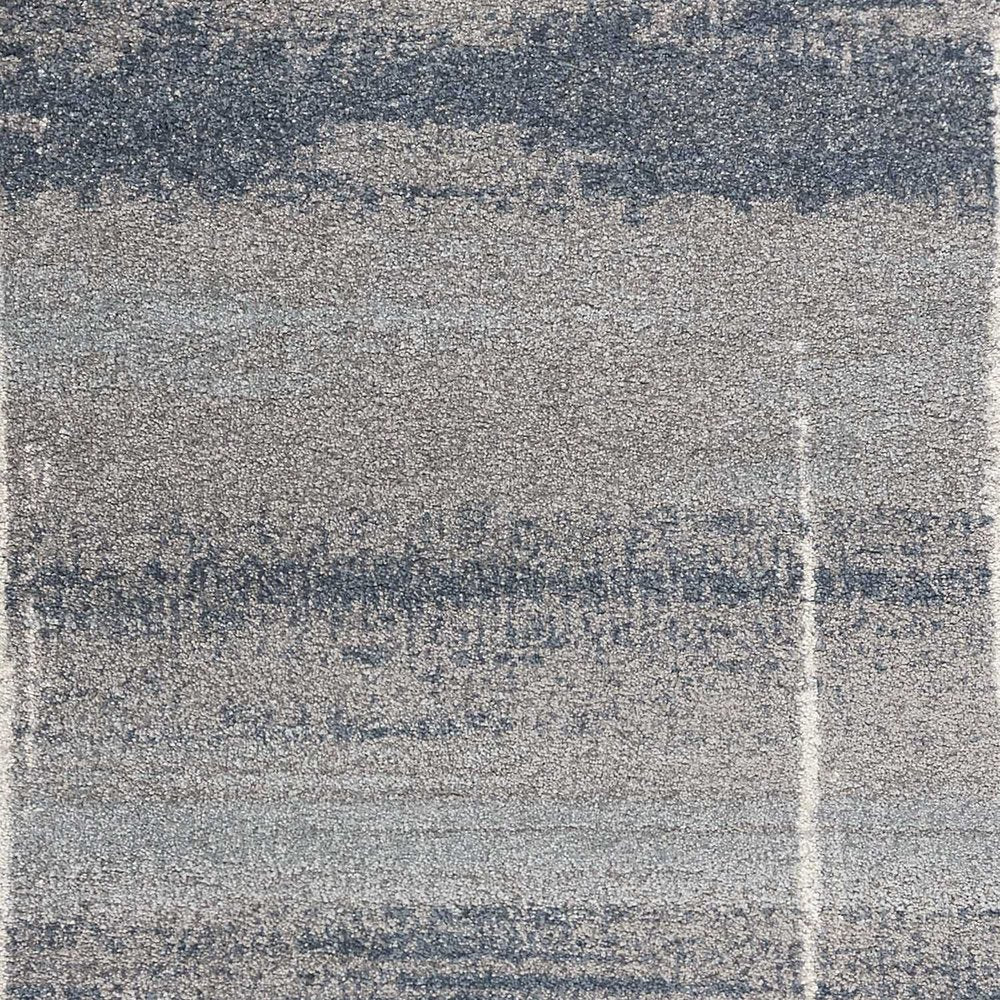 7' X 10' Blue And Gray Abstract Area Rug