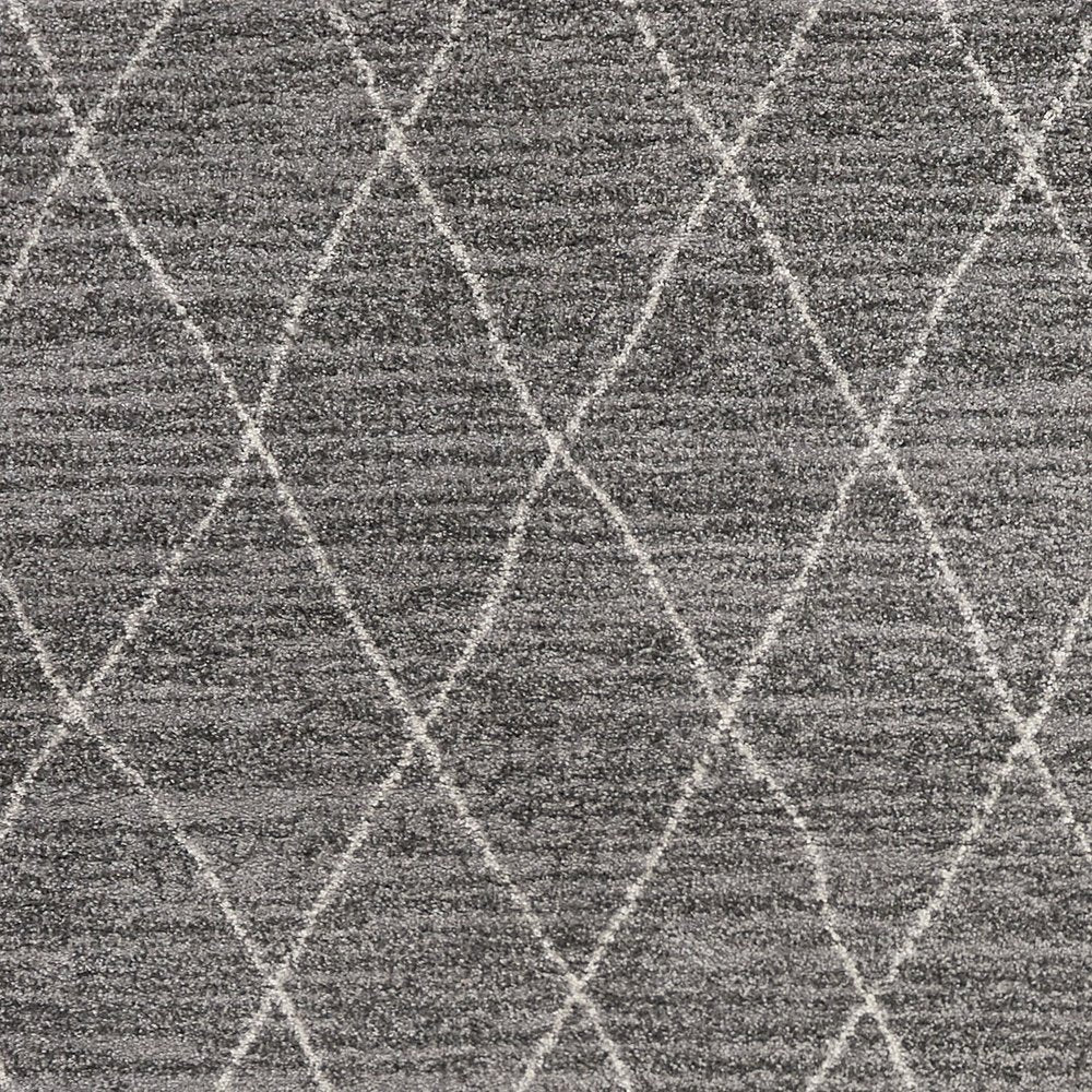 8' X 11' Gray And Ivory Geometric Area Rug