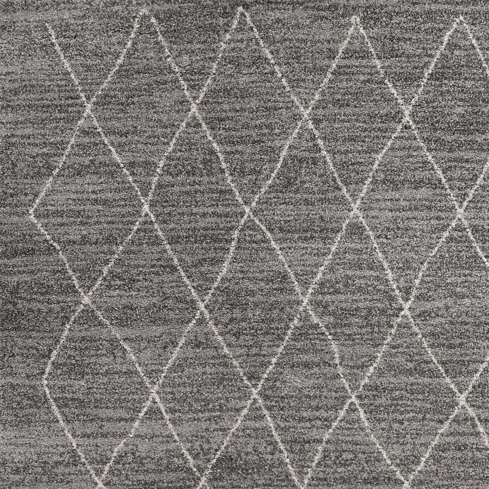8' X 11' Gray And Ivory Geometric Area Rug