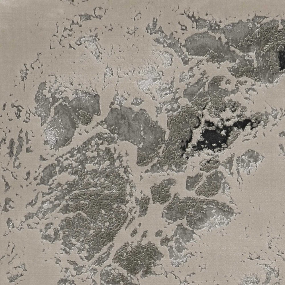 8' X 11' Silver And Black Abstract Area Rug