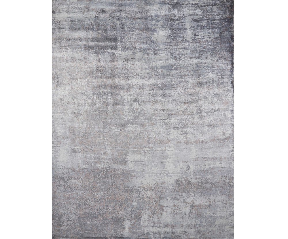 5' X 7' Slate Gray And Dark Gray Abstract Hand Loomed Area Rug