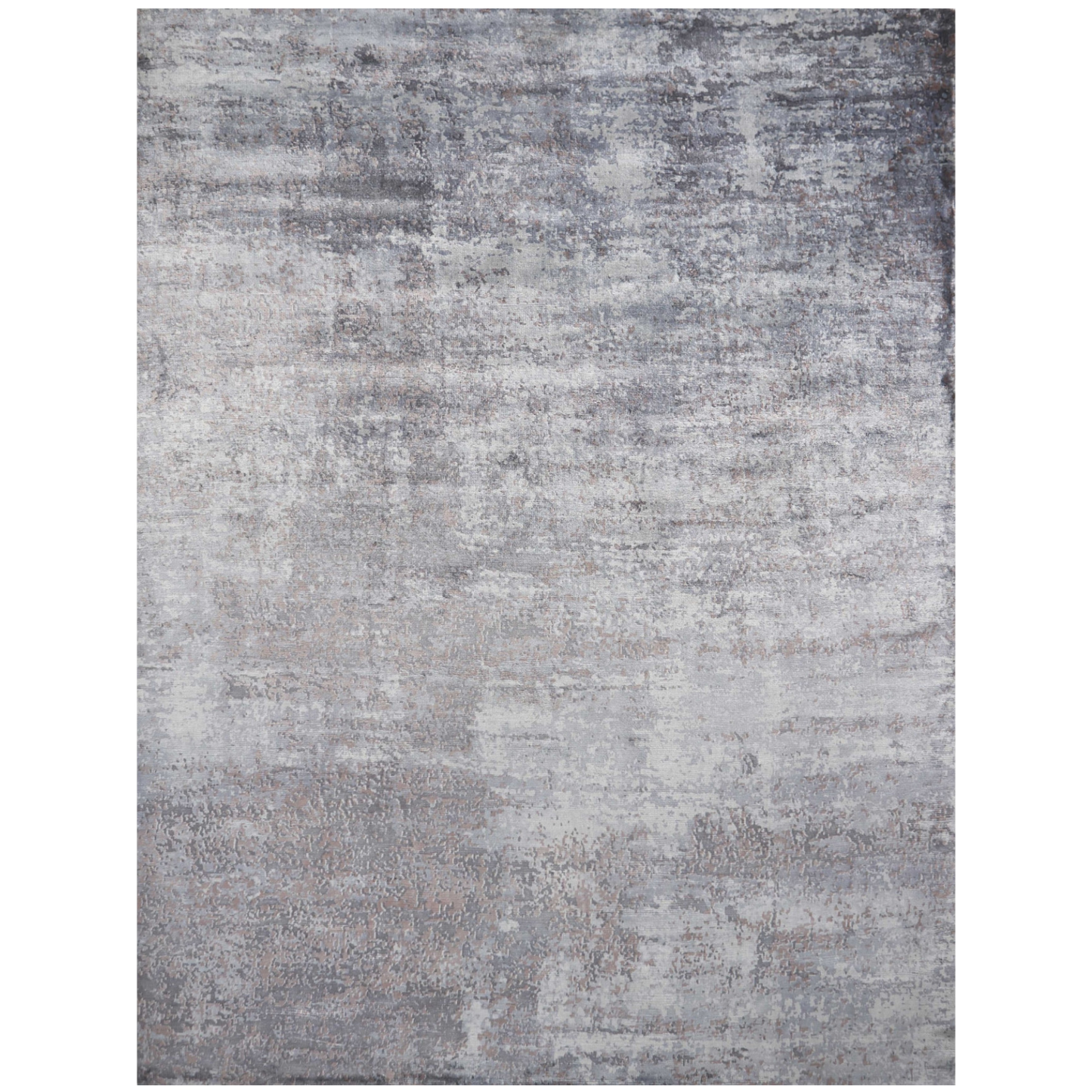 5' X 7' Slate Gray And Dark Gray Abstract Hand Loomed Area Rug