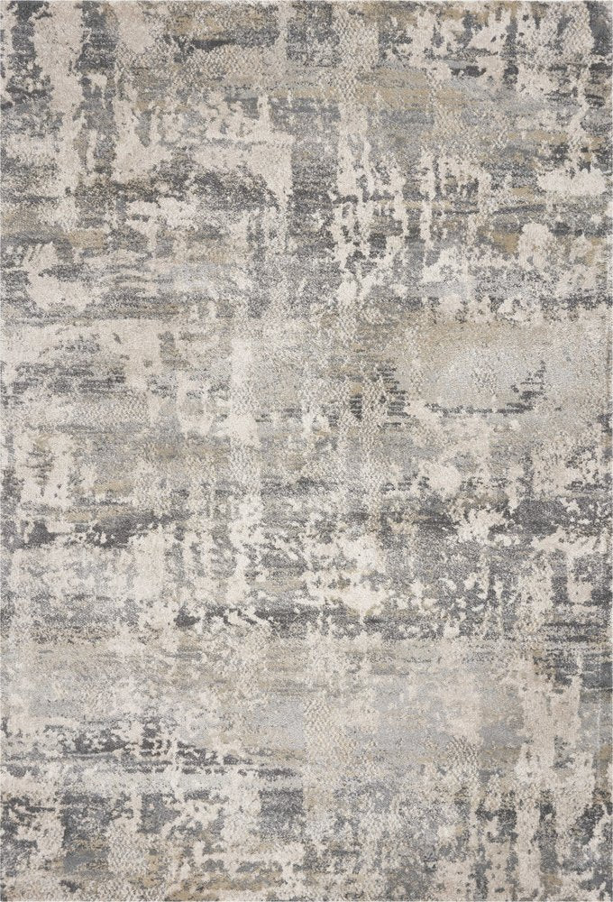 5' X 8' Gray And Tan Abstract Area Rug