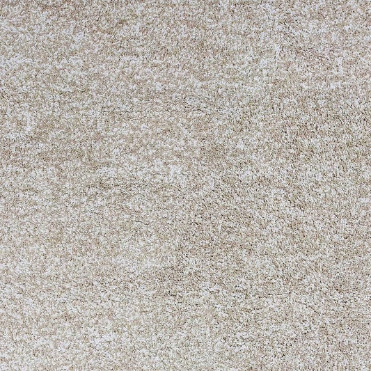 5' X 7' Ivory Shag Hand Woven Area Rug