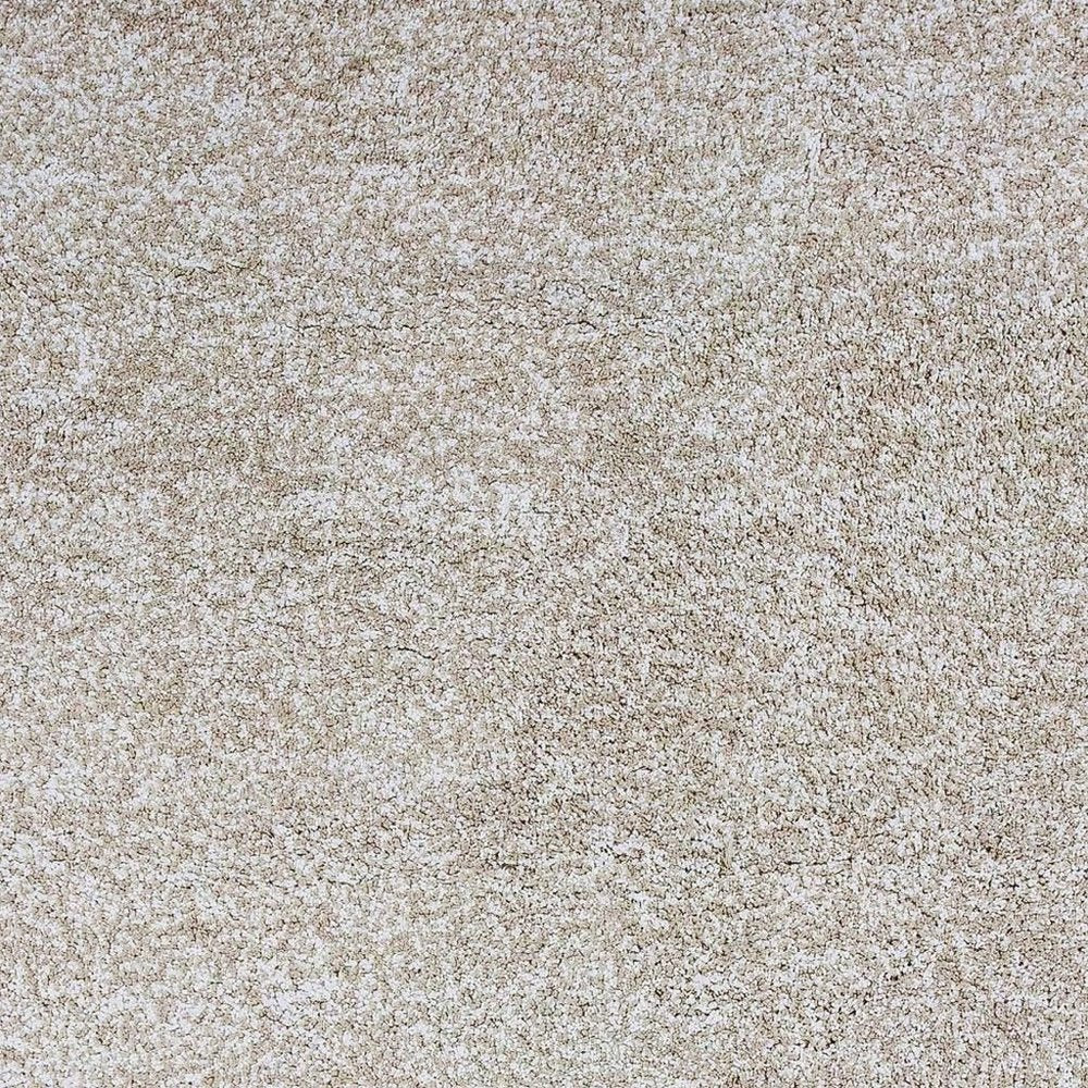 5' X 7' Ivory Shag Hand Woven Area Rug