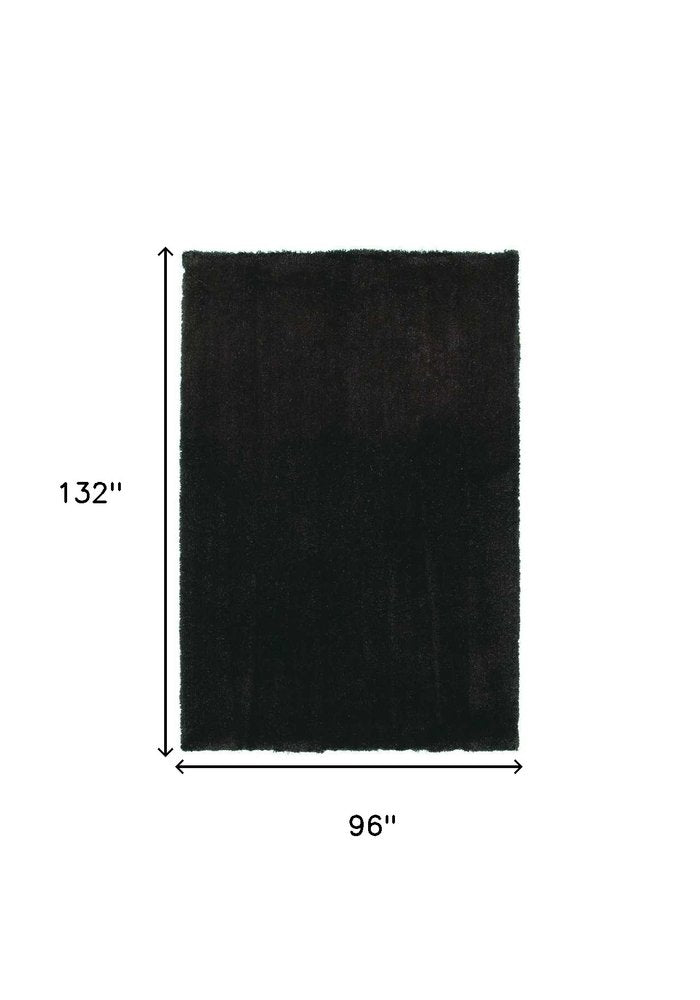 8' X 10' Espresso Shag Hand Woven Area Rug