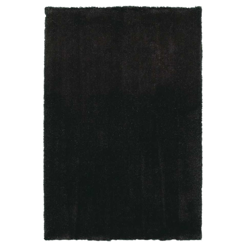 8' X 10' Espresso Shag Hand Woven Area Rug