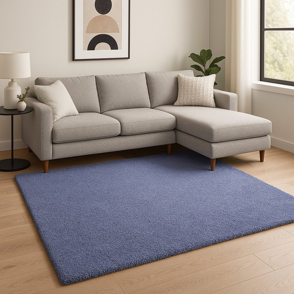 2' X 4' Purple Shag Hand Woven Area Rug