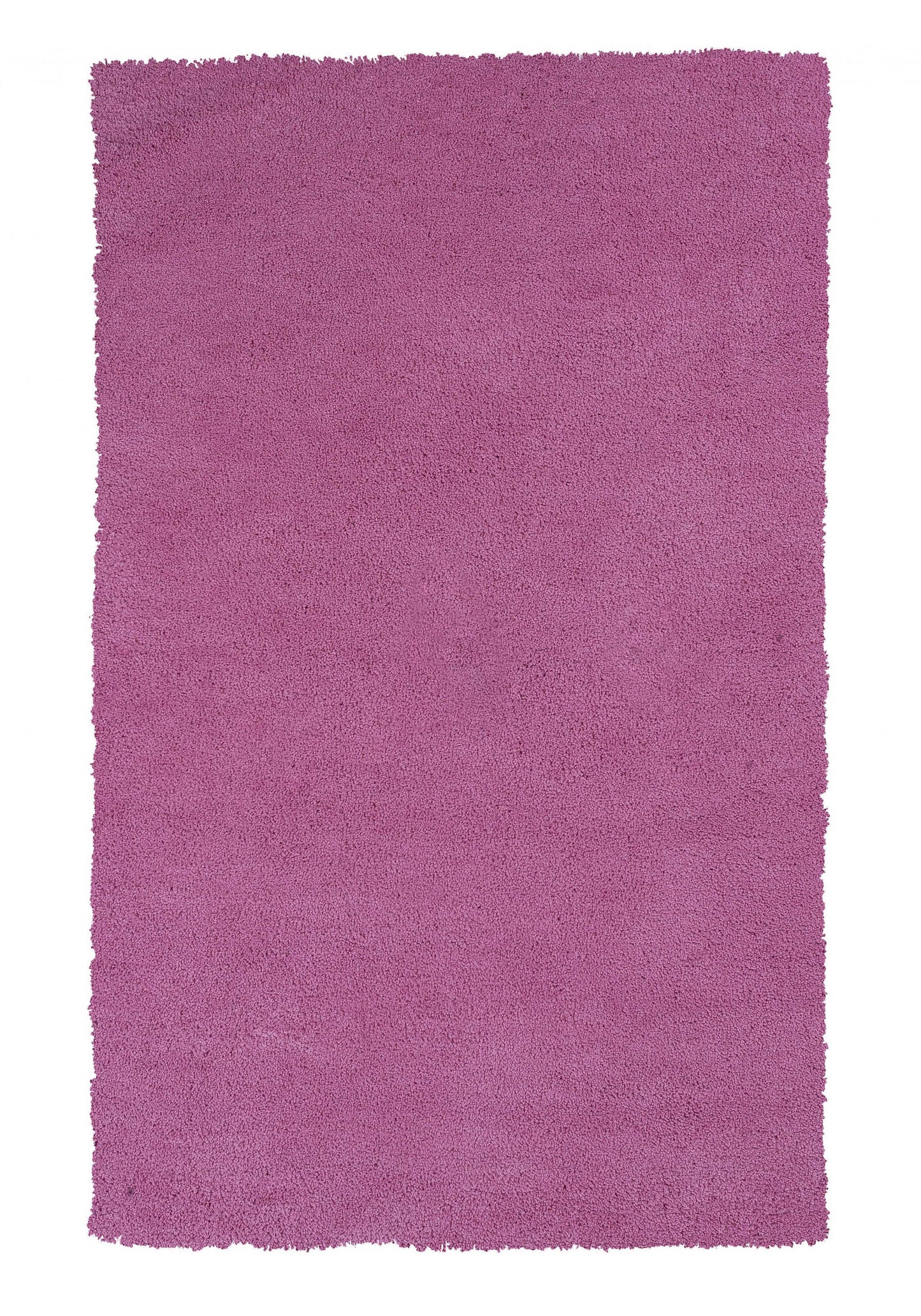 5' X 7' Hot Pink Shag Hand Woven Area Rug