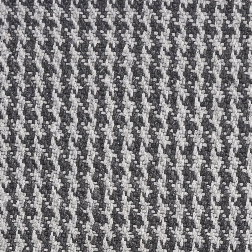 3' X 5' Gray And Light Gray Wool Houndstooth Hand Woven Area Rug