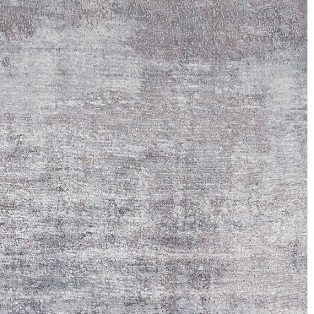 5' X 7' Slate Gray And Dark Gray Abstract Hand Loomed Area Rug