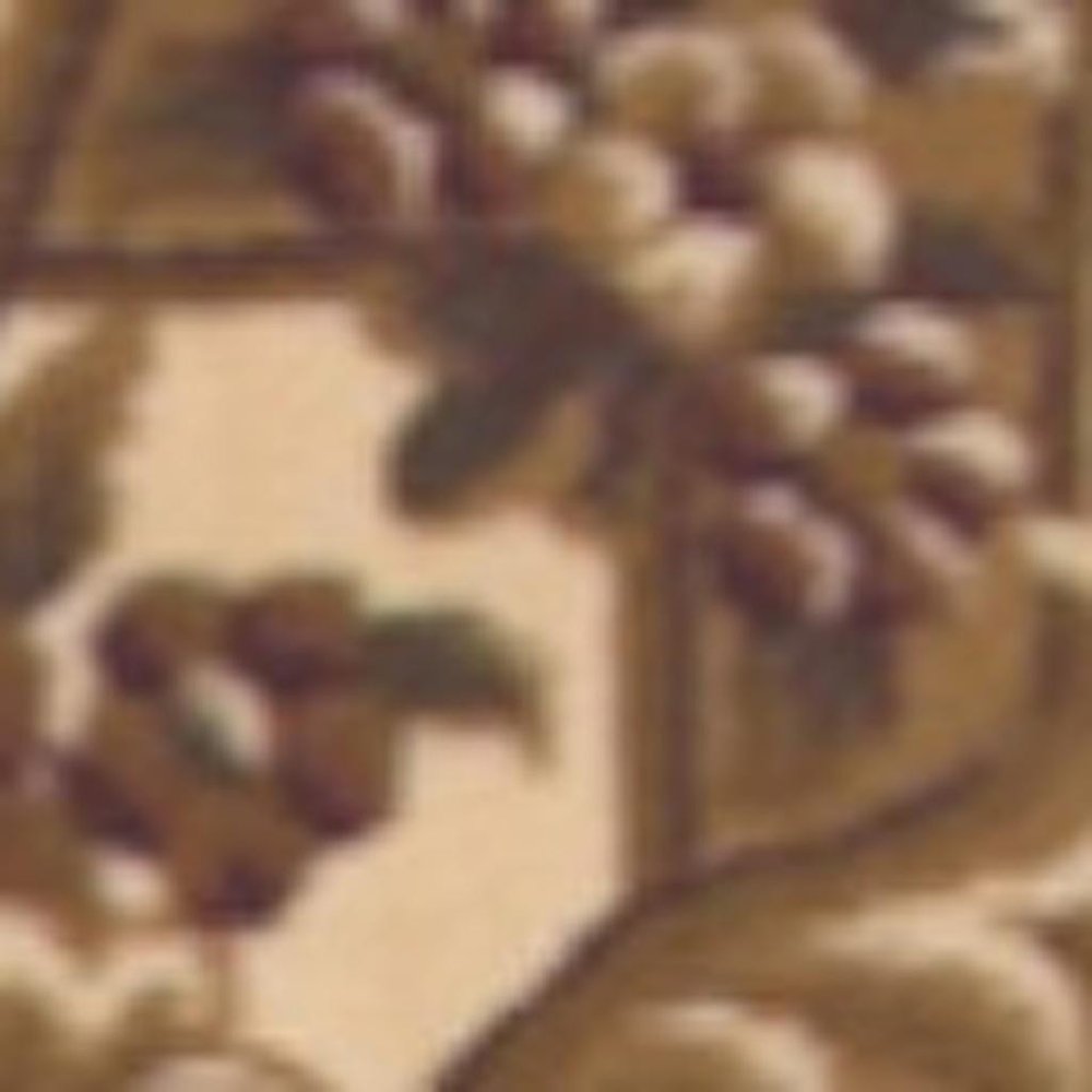 8' X 11' Beige And Brown Floral Medallion Area Rug