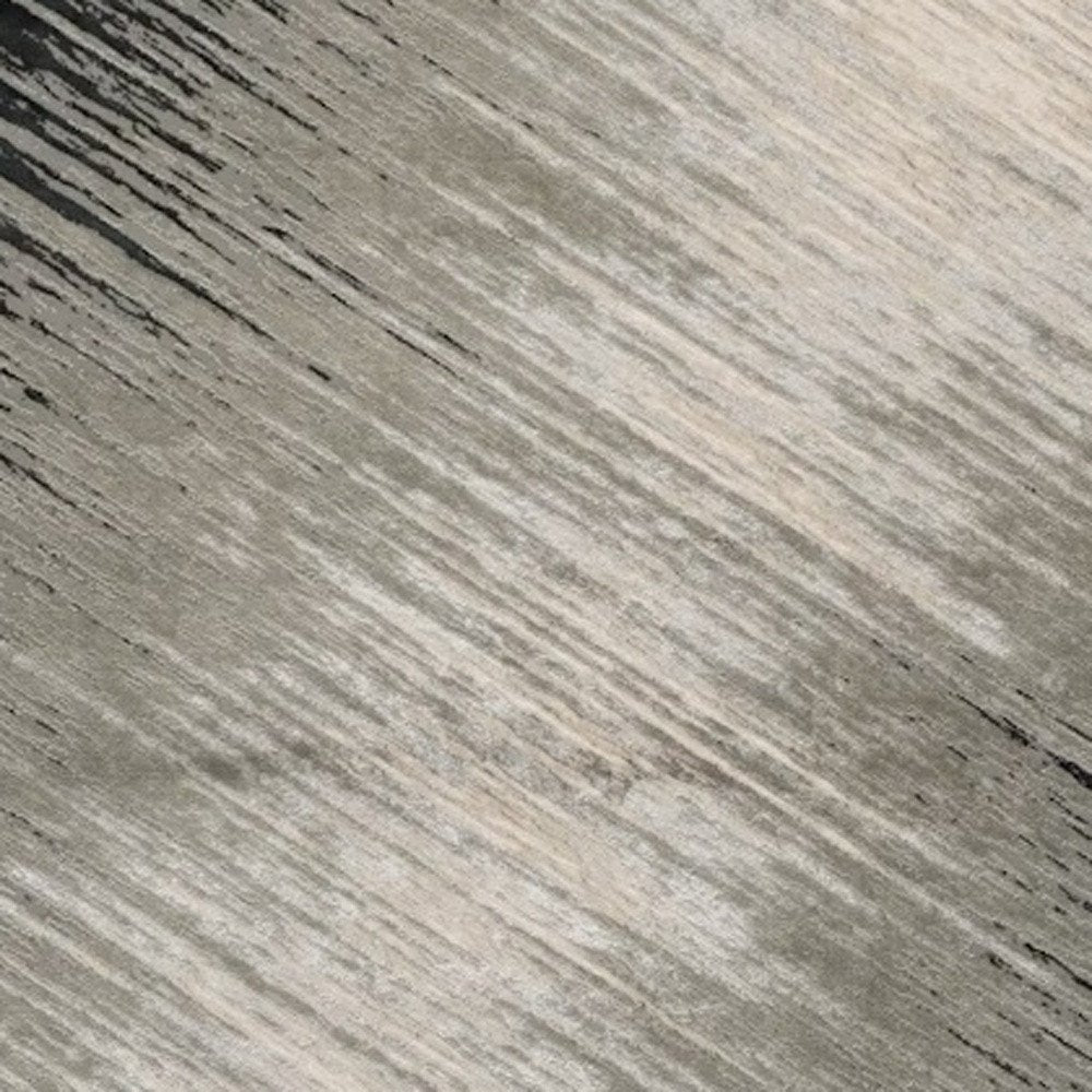 8' X 11' Silver And Gray Abstract Area Rug