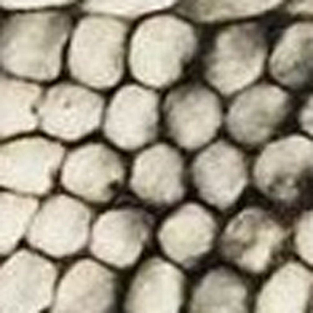 5' X 7' Gray And Ivory Wool Striped Hand Woven Area Rug