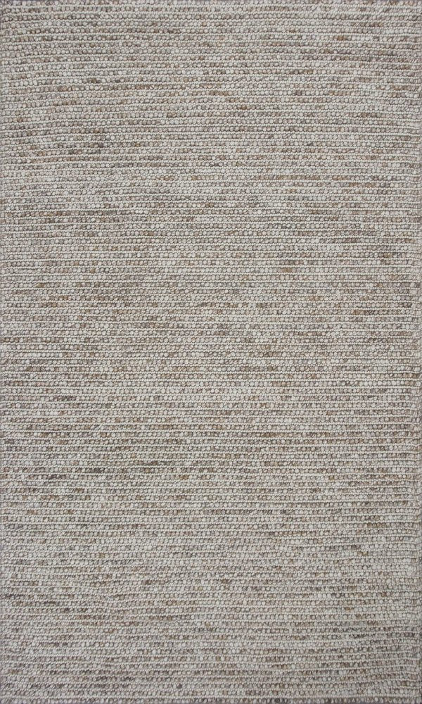 7' X 9' Natural Wool Hand Woven Area Rug