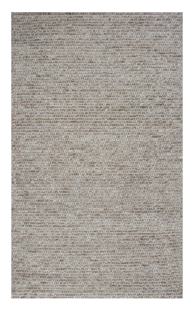 7' X 9' Natural Wool Hand Woven Area Rug
