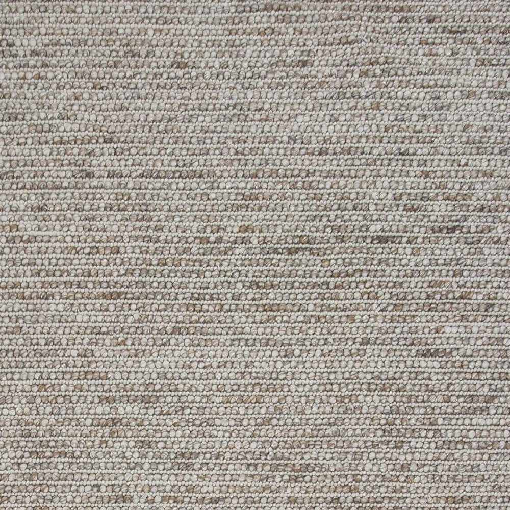 7' X 9' Natural Wool Hand Woven Area Rug