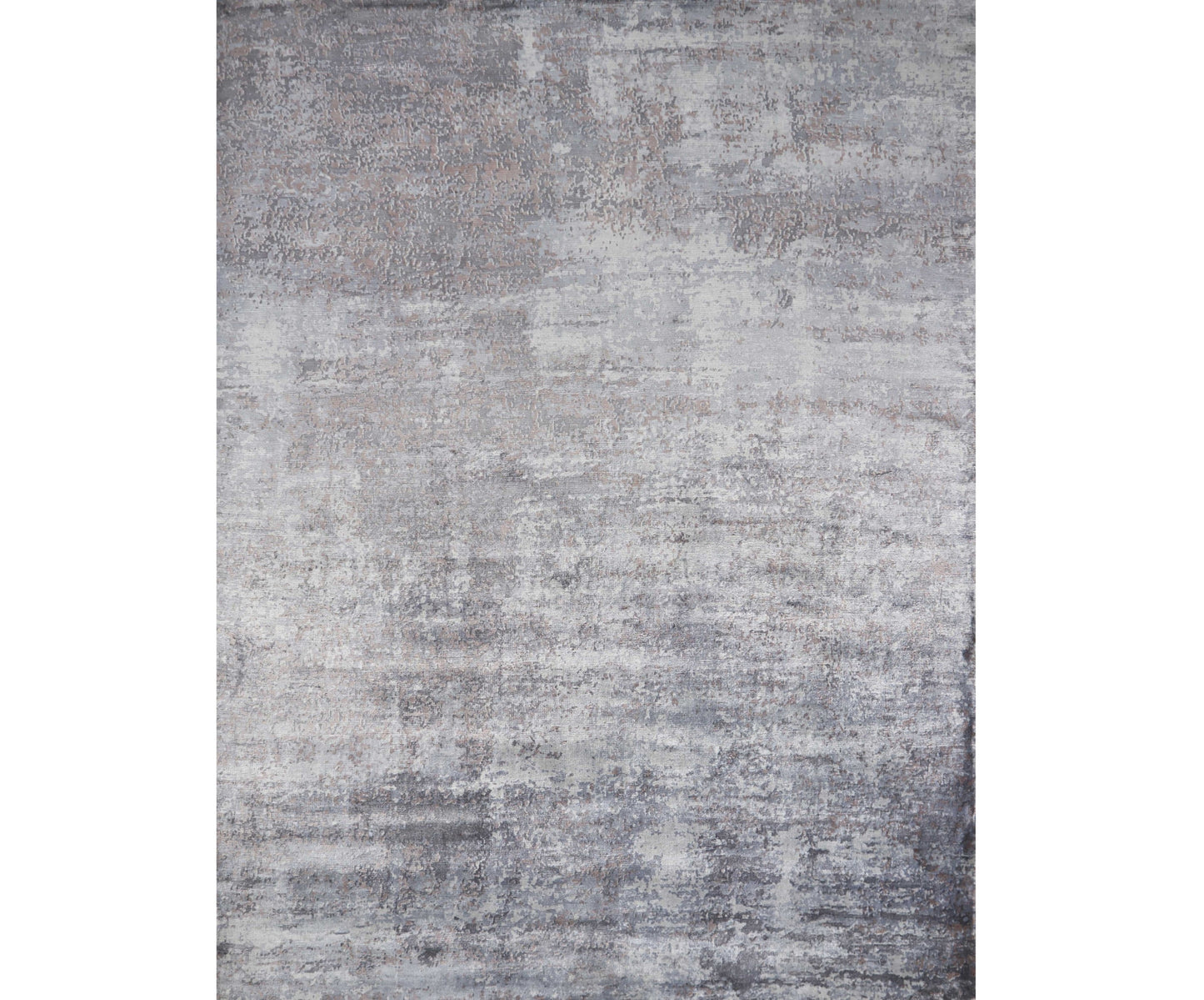 5' X 7' Slate Gray And Dark Gray Abstract Hand Loomed Area Rug