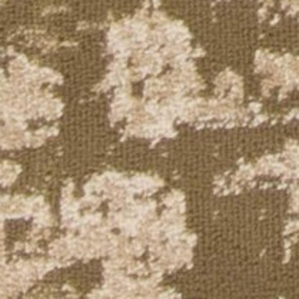 8' Beige And Tan Floral Medallion Distressed Round Rug