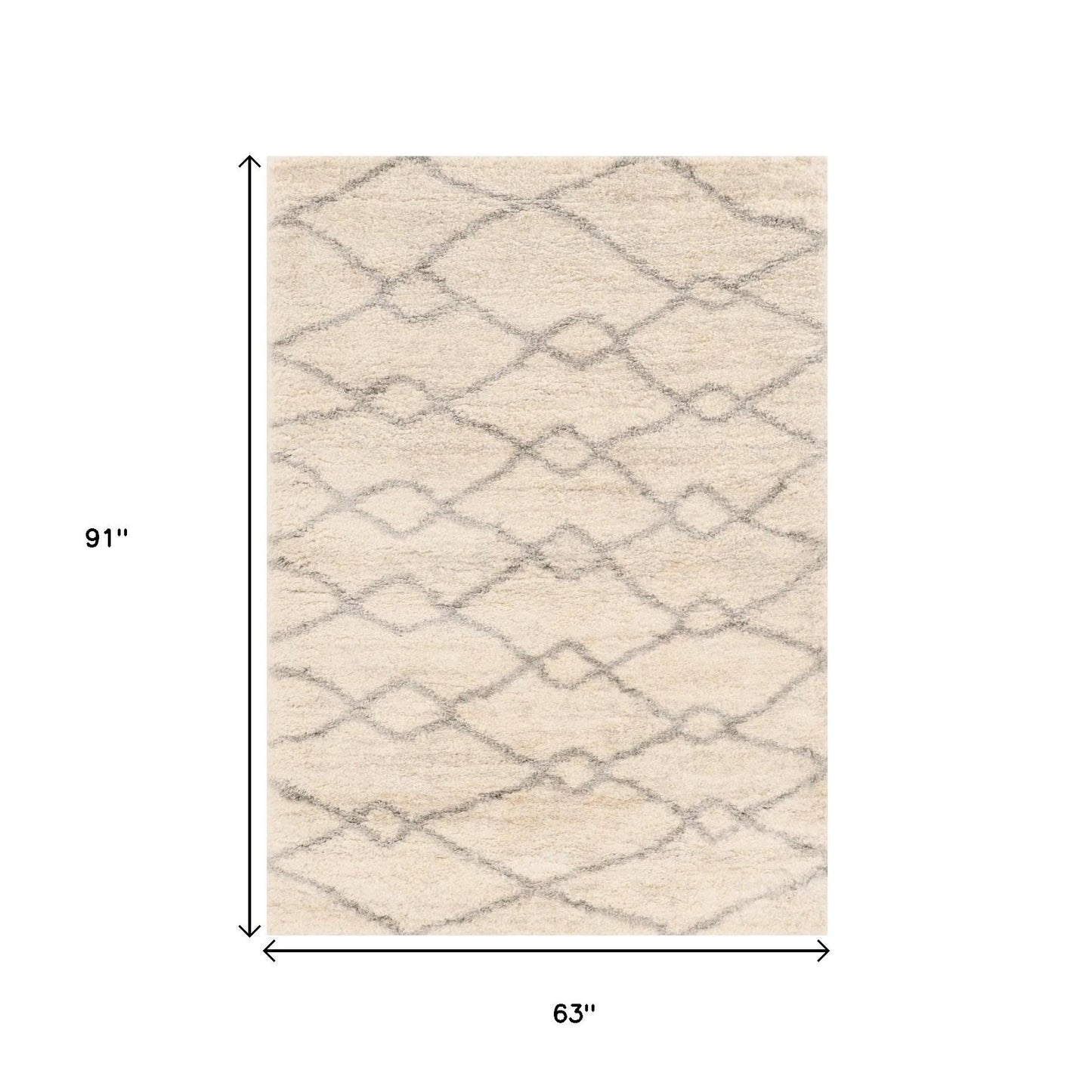 9' X 13' Ivory Area Rug