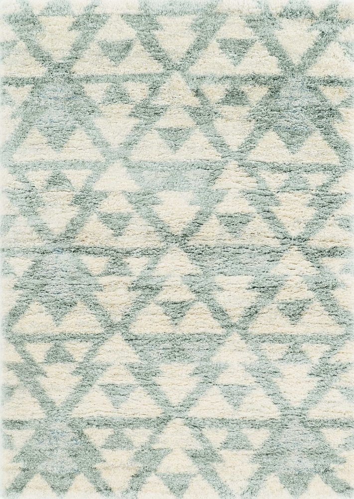 4' X 6' Ivory And Gray Geometric Distressed Area Rug
