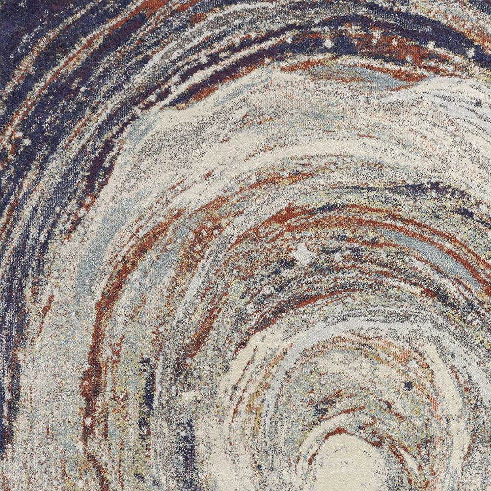 5' X 8' Sage Brown And Ivory Floral Medallion Area Rug