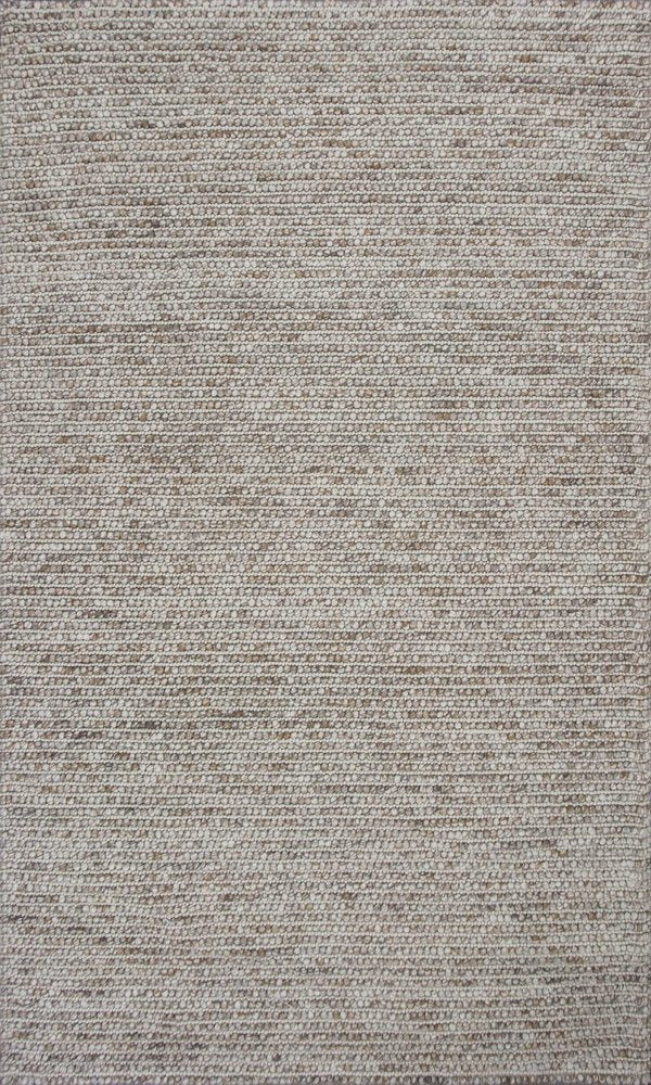 7' X 9' Natural Wool Hand Woven Area Rug
