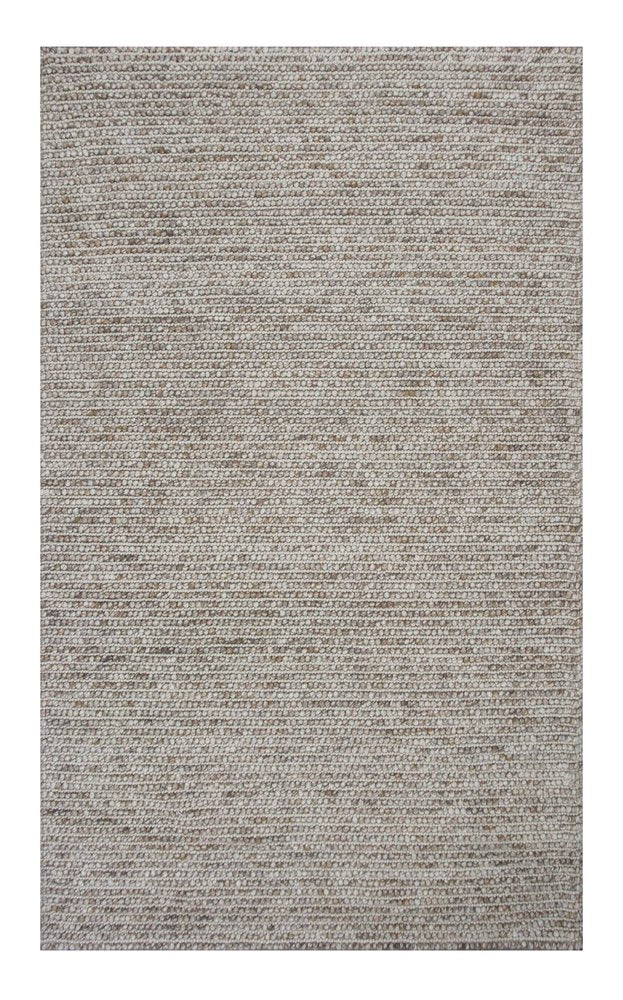 7' X 9' Natural Wool Hand Woven Area Rug